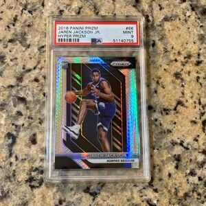 2018-19 Panini Prizm JAREN JACKSON Jr. Hyper Prizm RC Grizzlies PSA 9